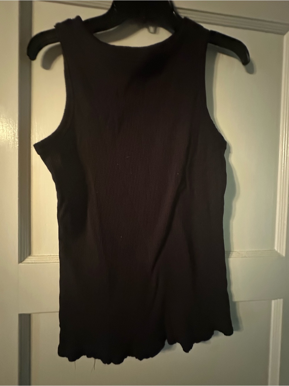 Nine West Black Ribbed Sleeveless Tank